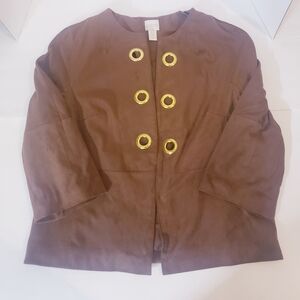 Brown Jacket with Gold Accents